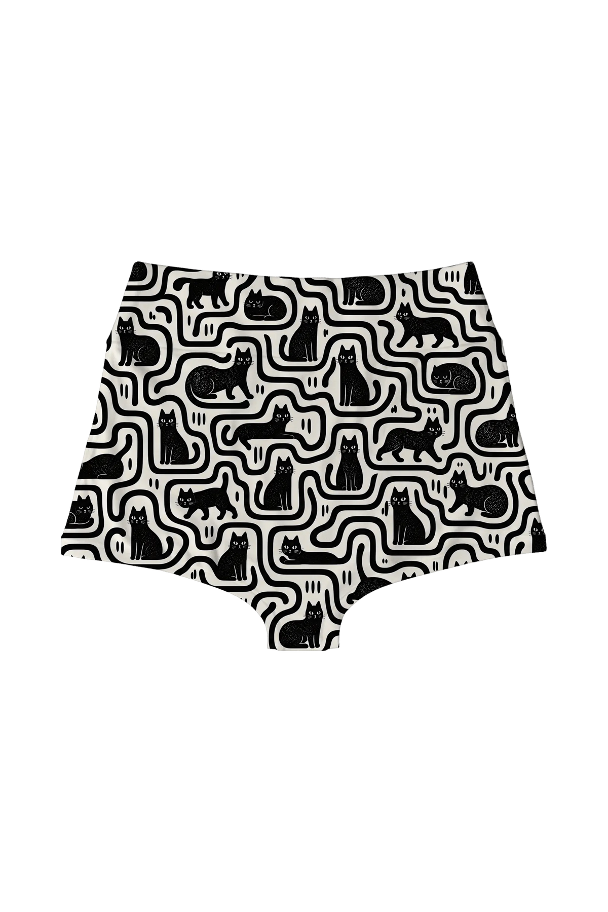 Black Cat Maze highwaist, back view