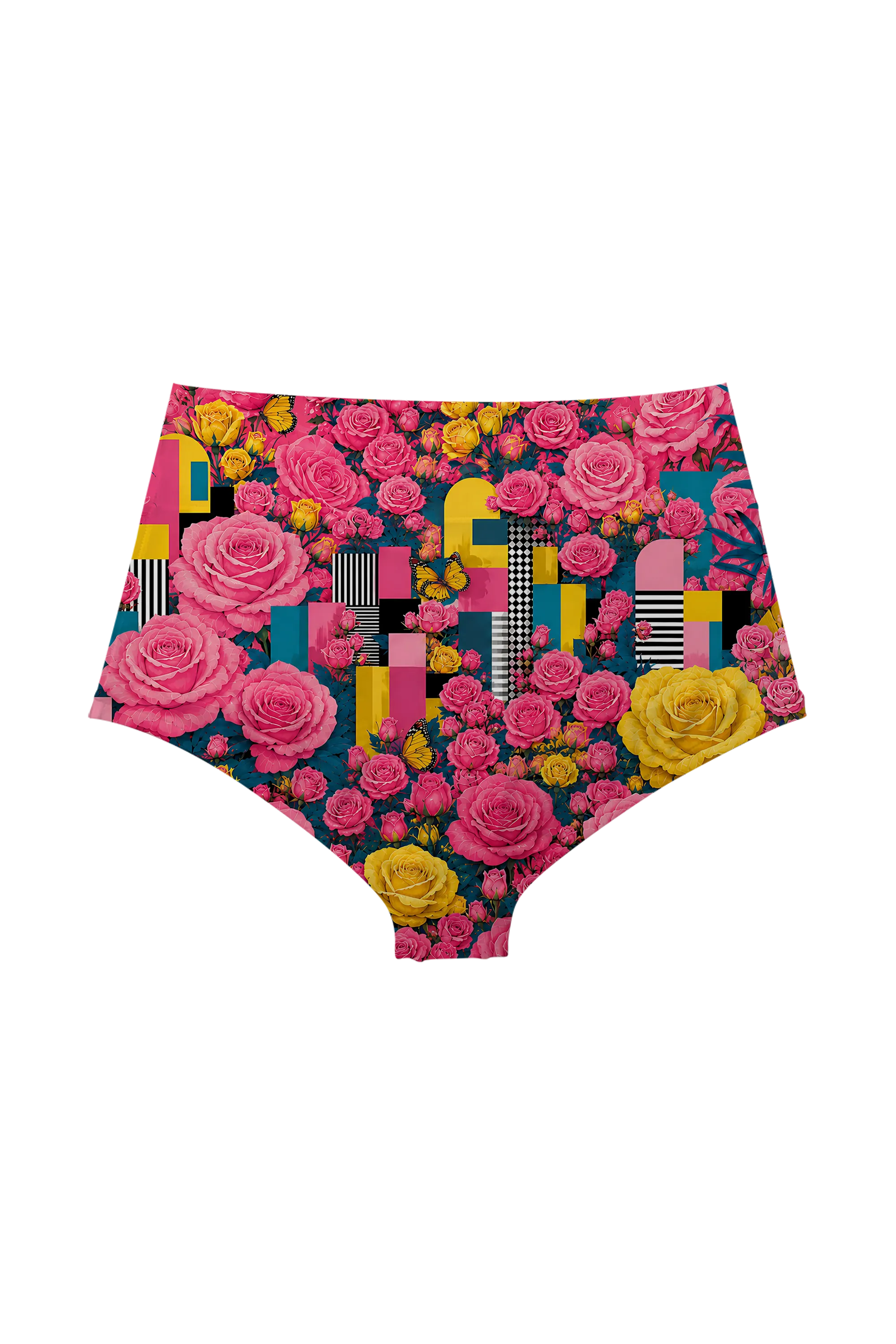 Blooming Cats high waist panty, back view