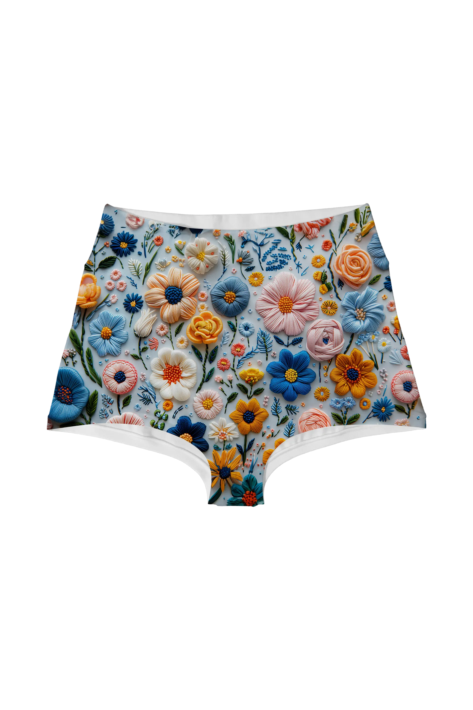 Stitched Wildflower Bed highwaist, front view