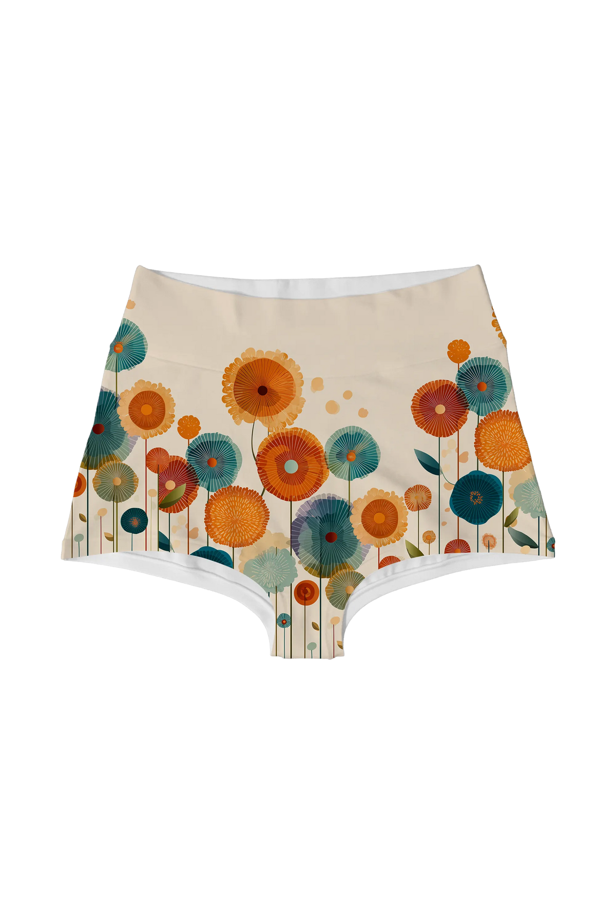 Paper Fan Flowers highwaist, front view