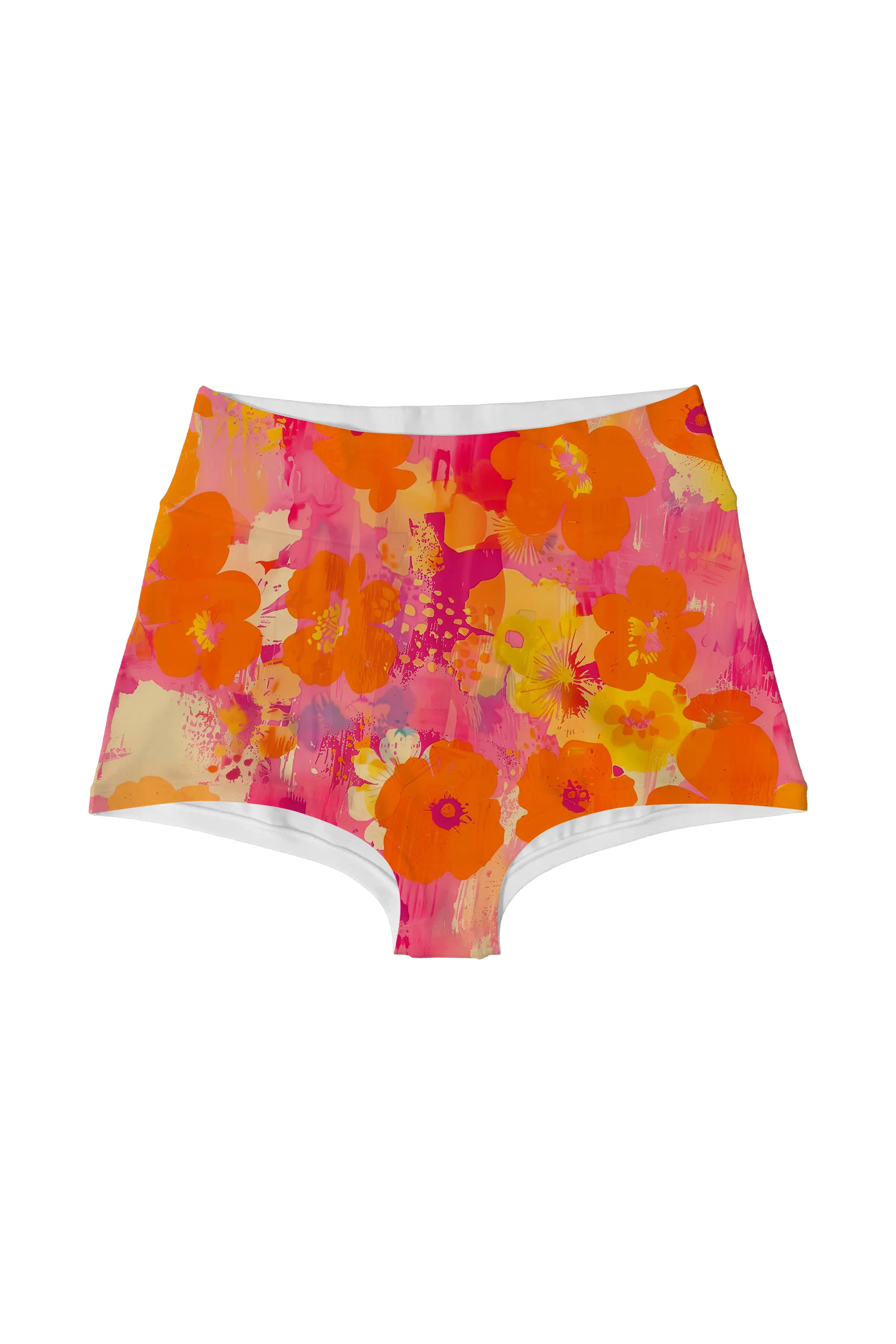 Painted Poppy Splash highwaist, front view