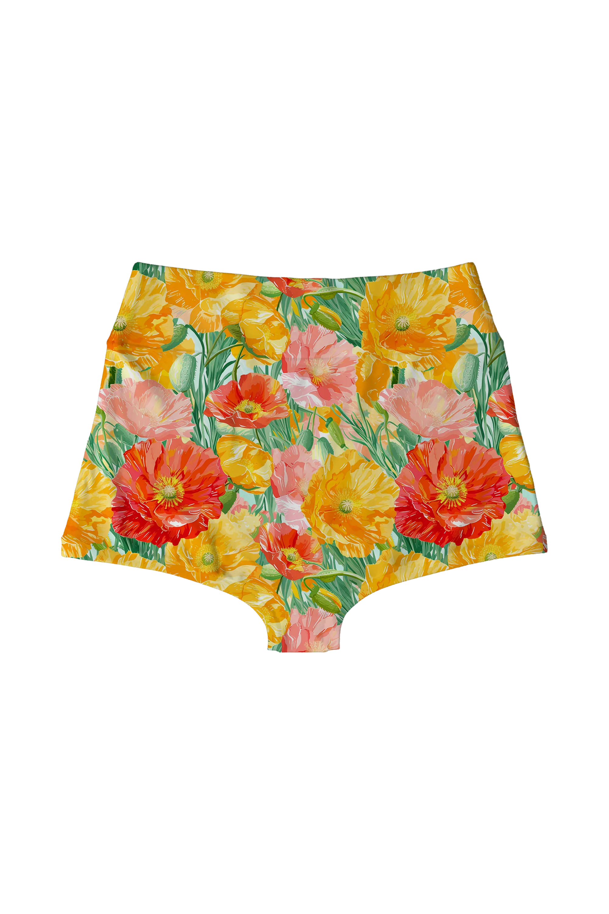 Cheerful Poppy Patch highwaist, back view