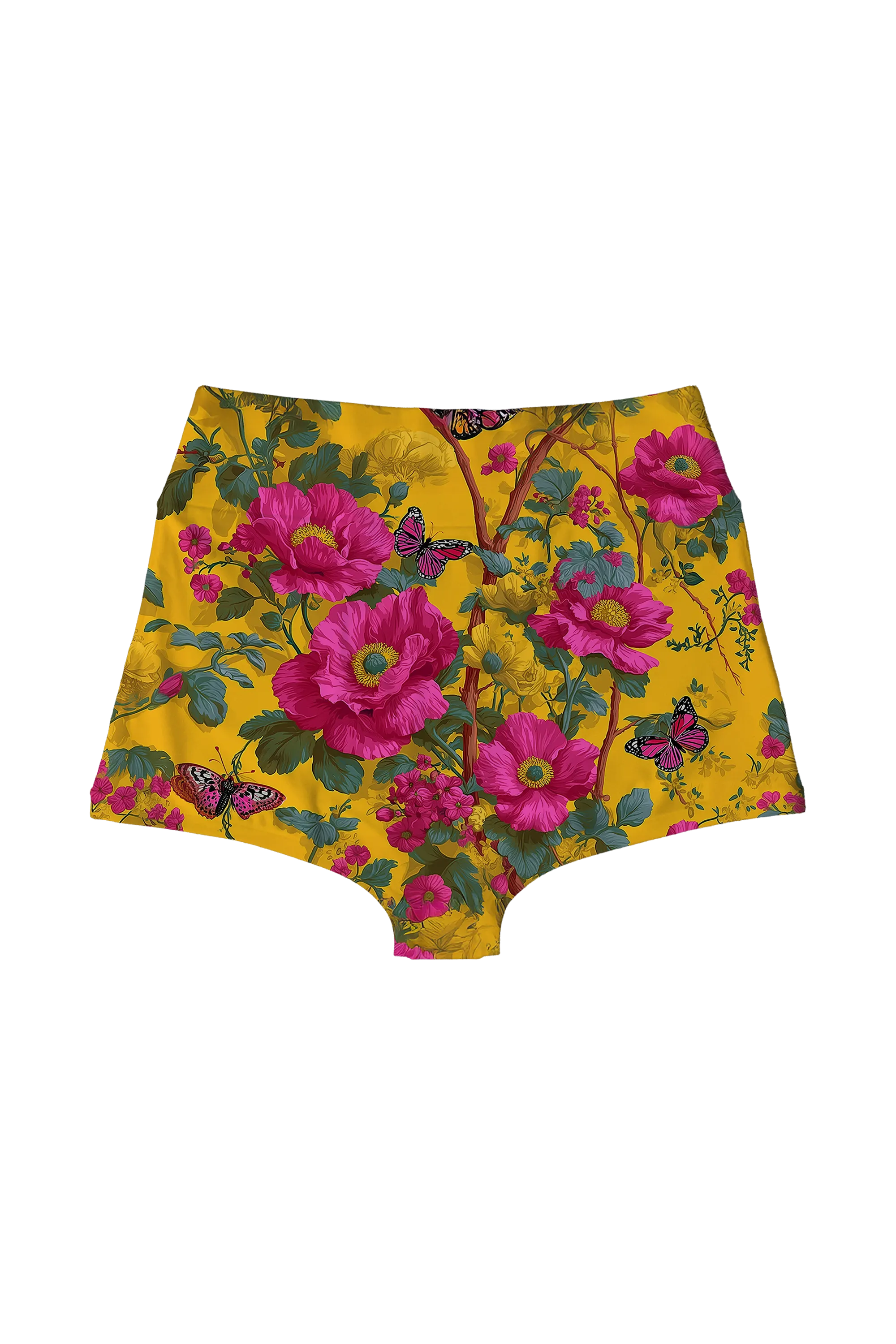 Magenta Butterfly Chintz highwaist, back view