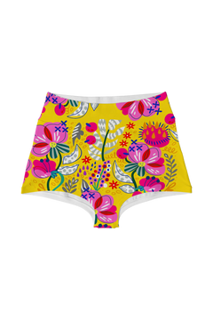 Highwaist - Pink Blossom on Yellow
