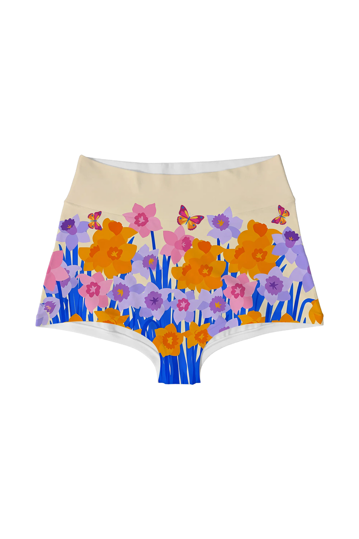 Pastel Daffodil Field highwaist, front view