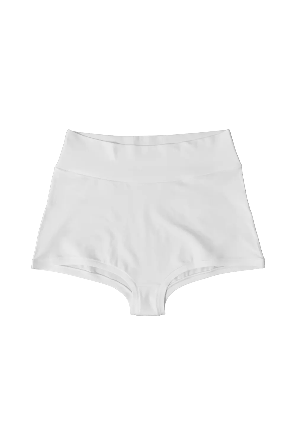 White Tencel High Waist Underwear high waist brief, front view
