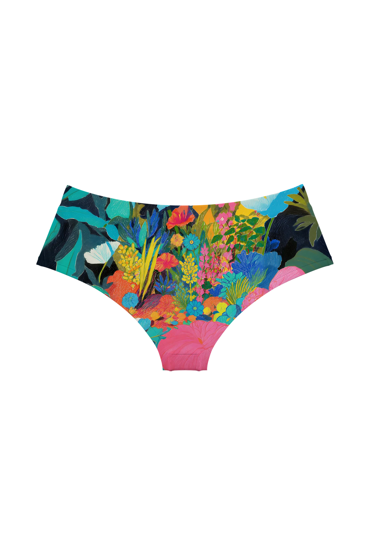 Tropical Leaf Cat hipster, back view