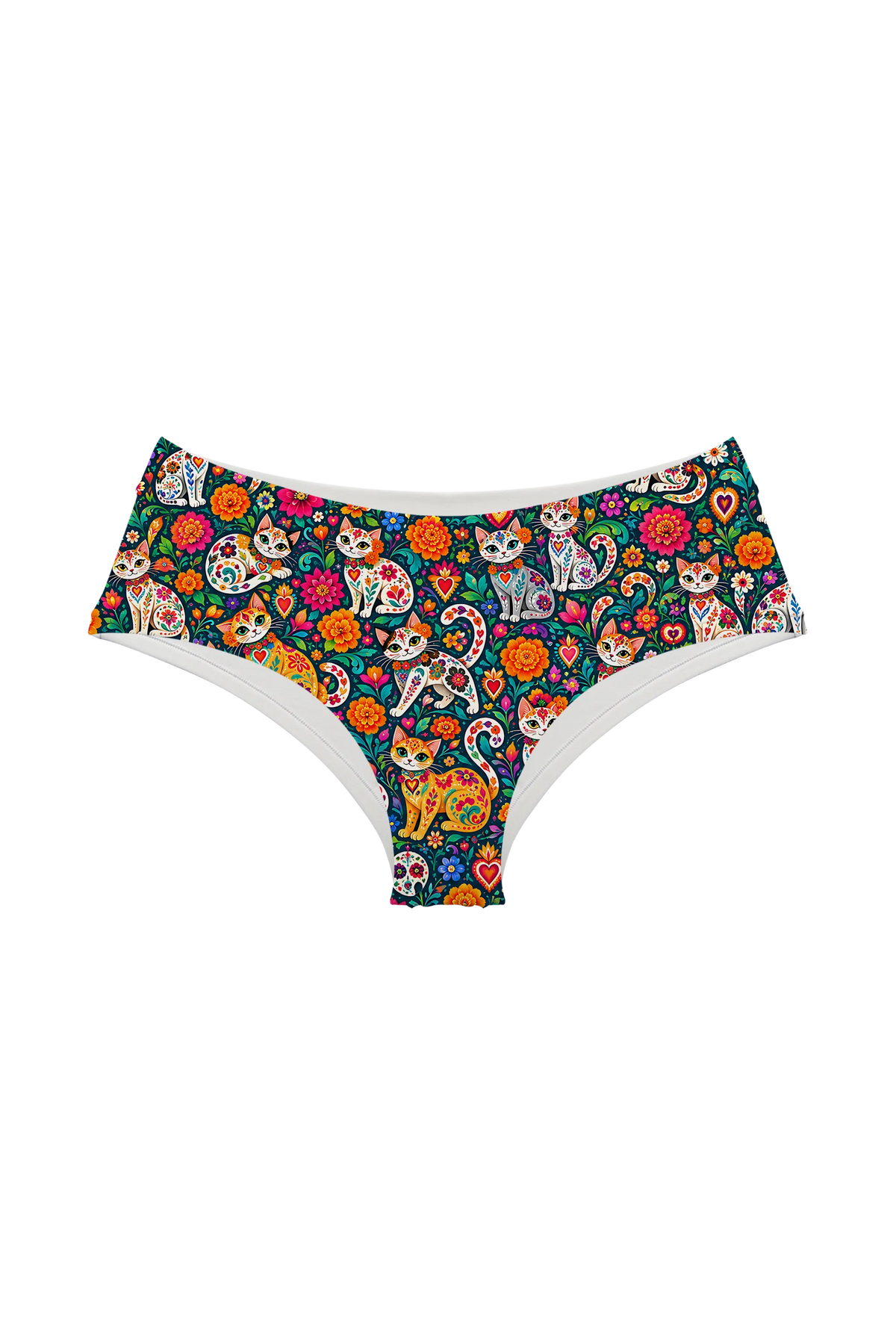 Painted Calavera Kittens hipster, front view