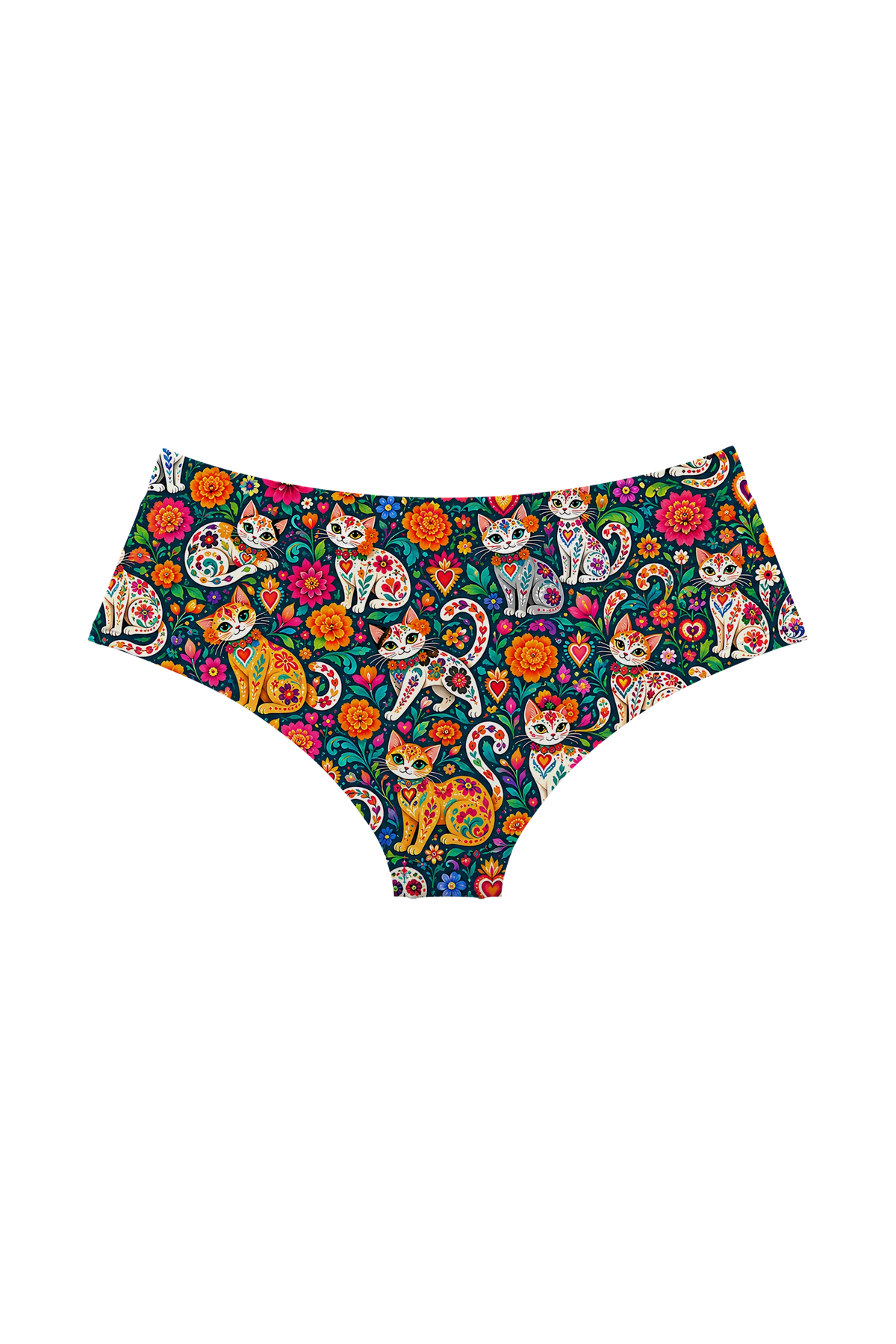 Painted Calavera Kittens hipster, back view