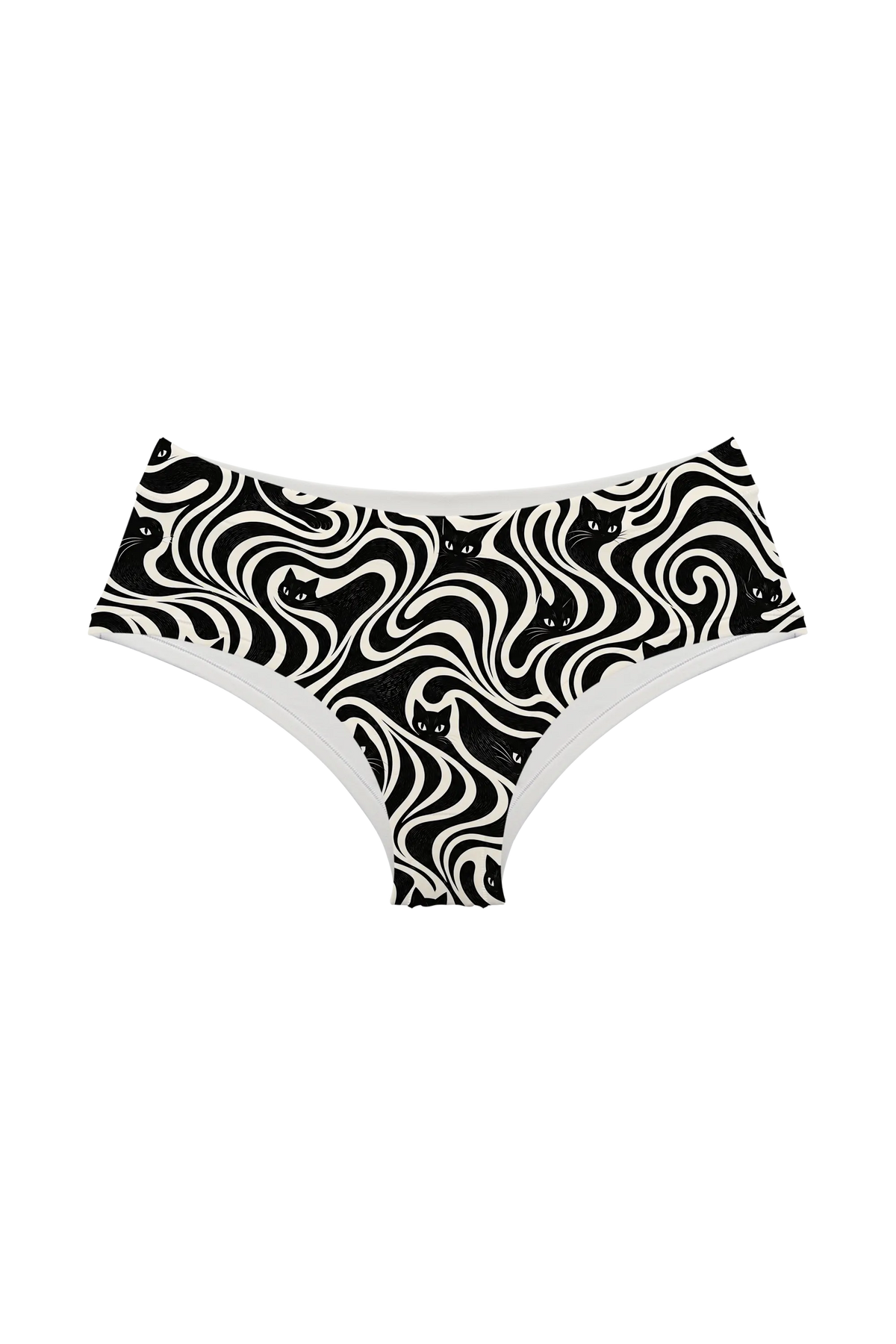 Black Cat Swirl hipster, front view