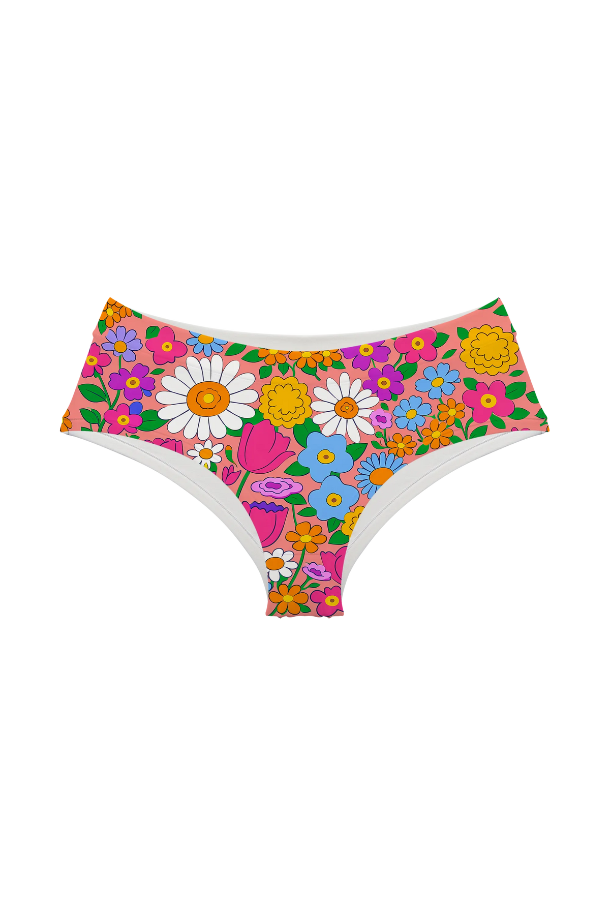 Retro Flower Power hipster, front view