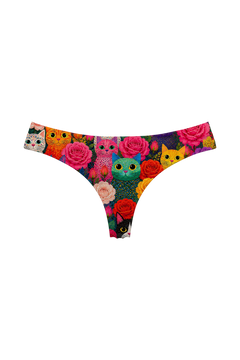 Thong - Rainbow Cats and Roses