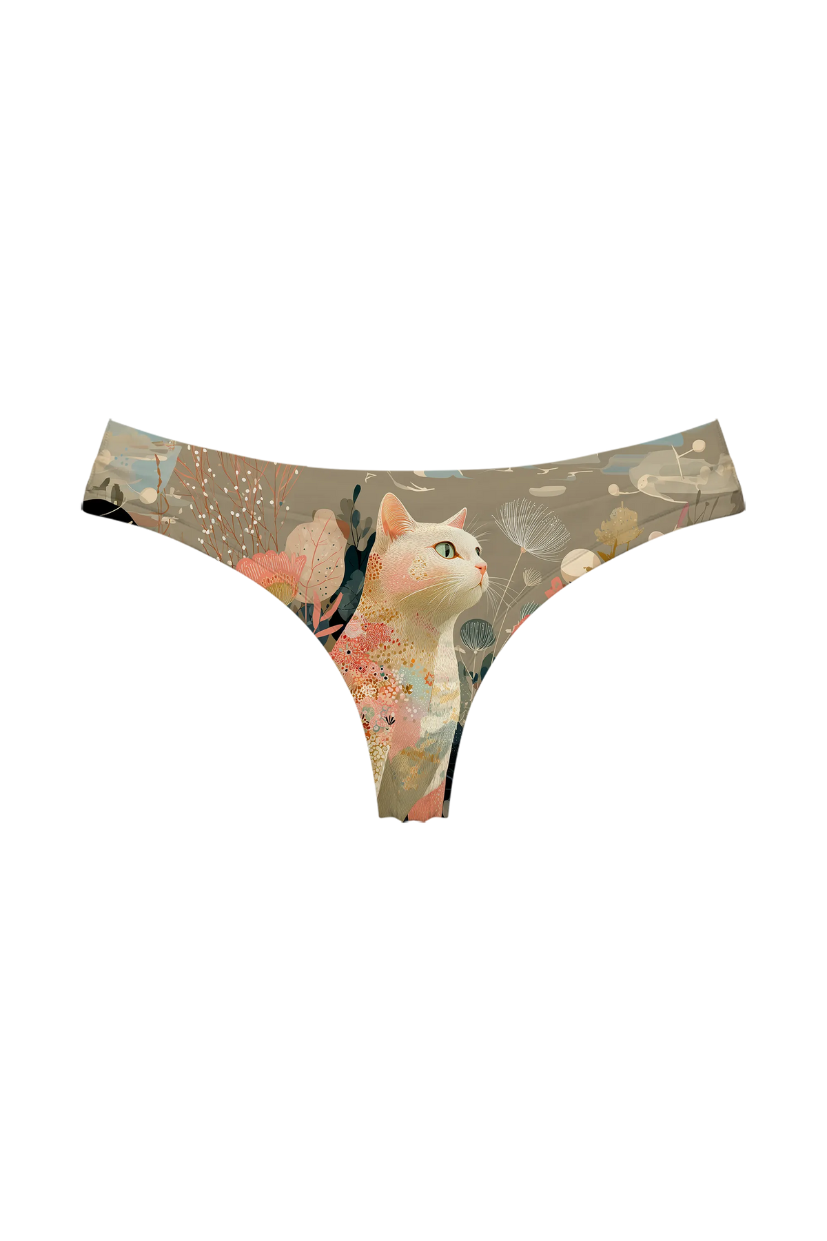 Mountain Meadow Cat thong, front view