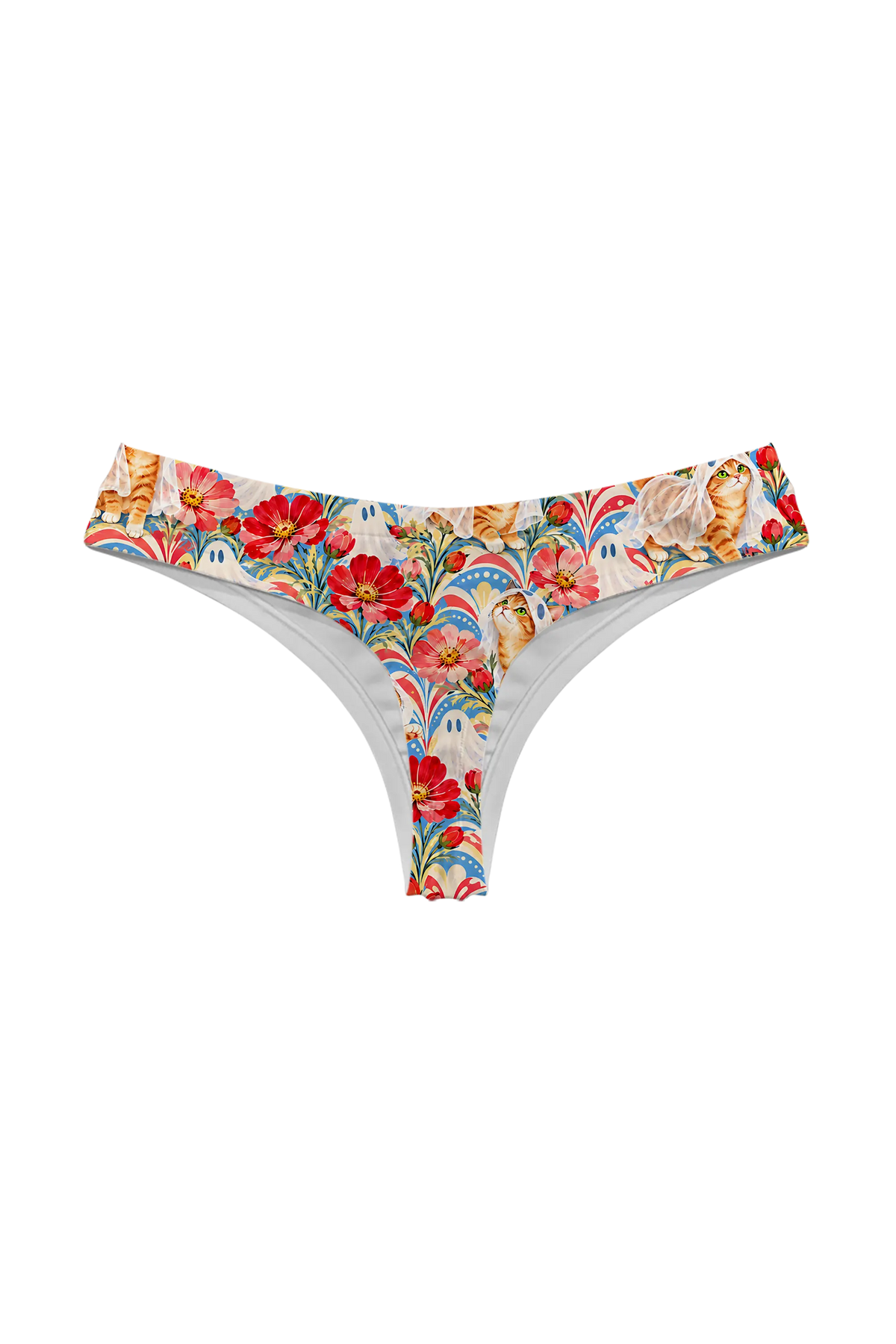 Little Ghost Cats thong, back view