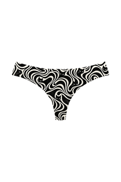 Thong - Black Cat Swirl