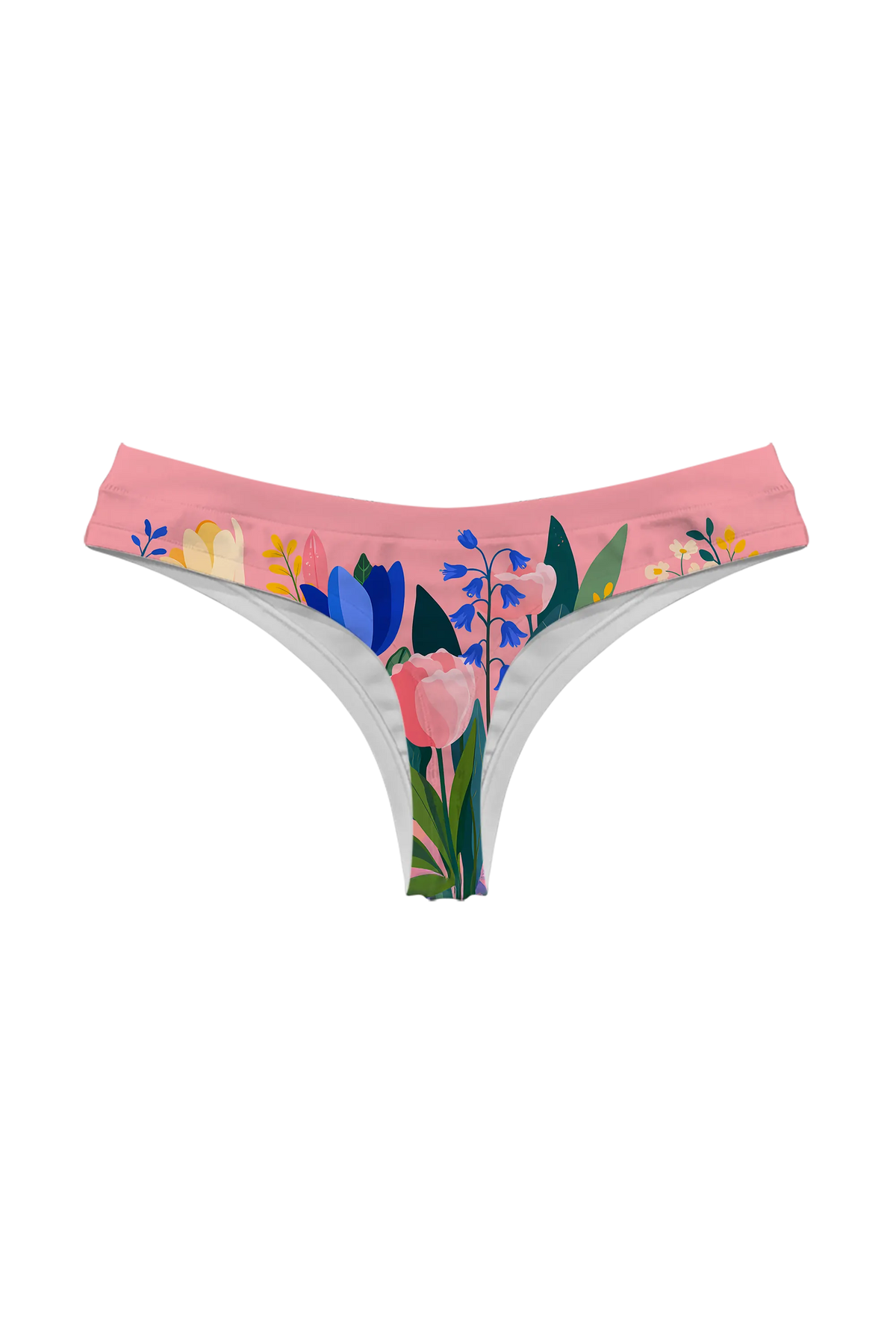 Tulip Garden Pink thong, back view