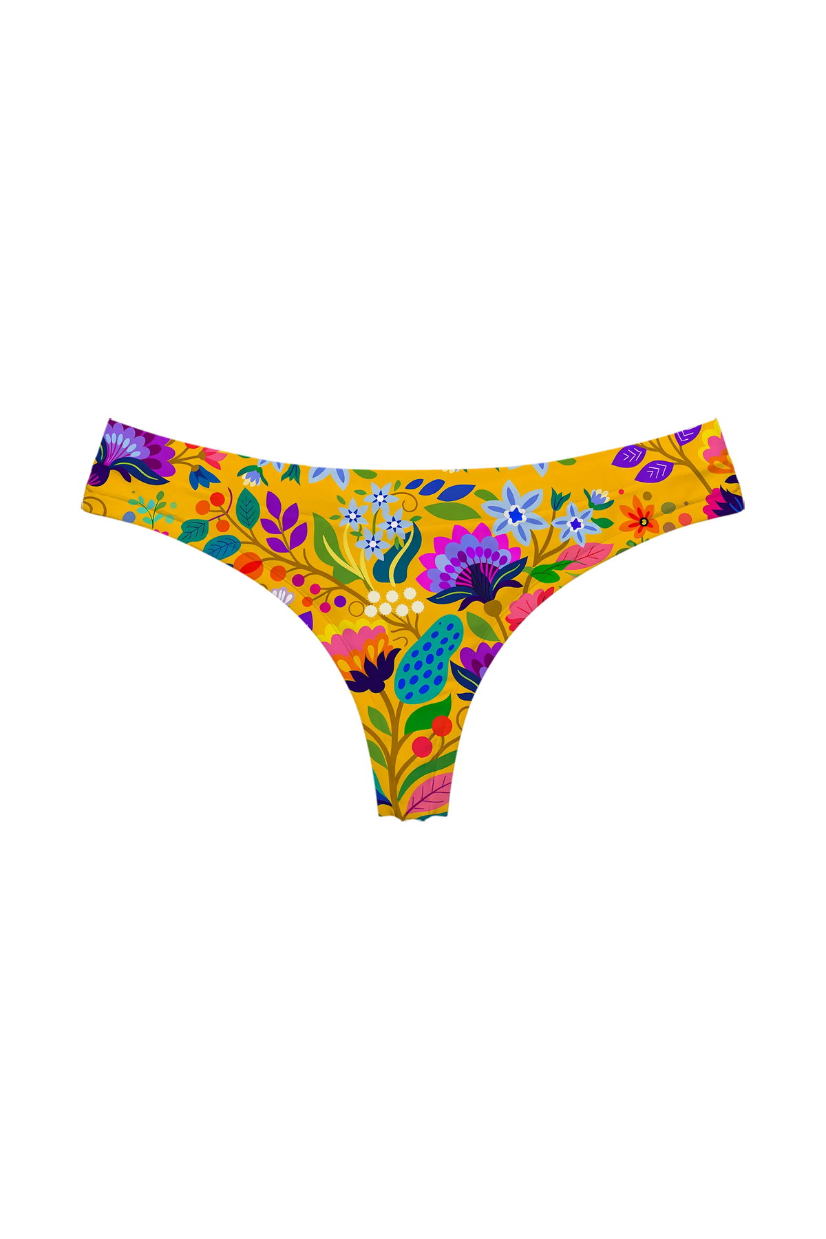 Folk Bird Garden thong, front view