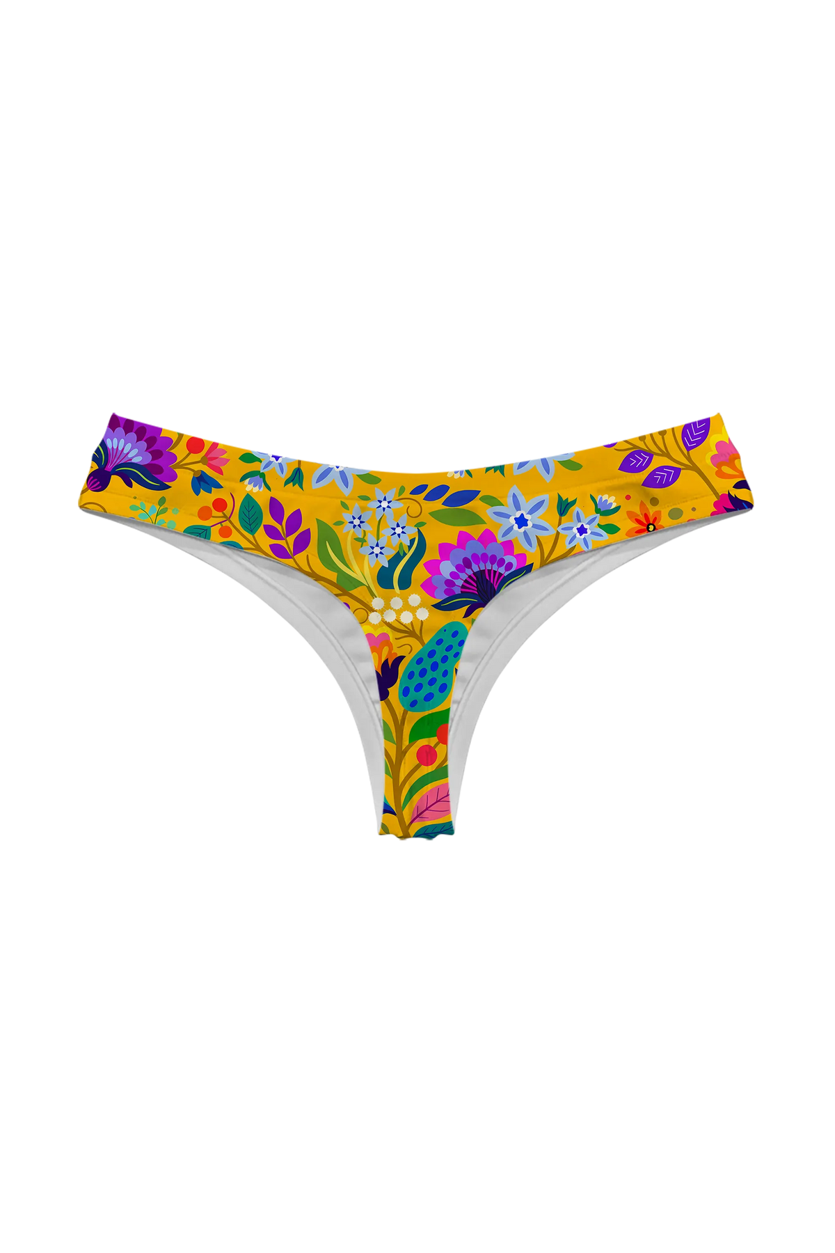 Folk Bird Garden thong, back view