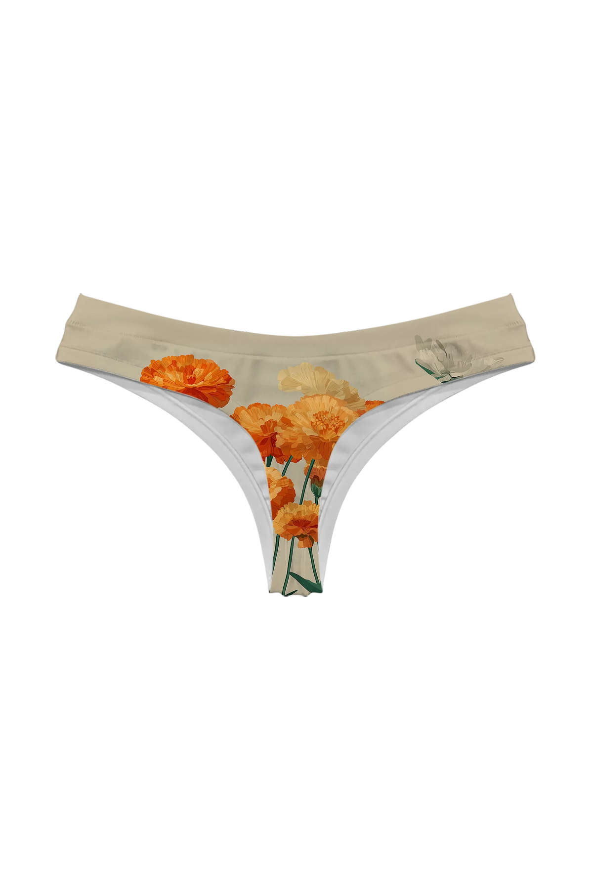 Marigold Bouquet thong, back view