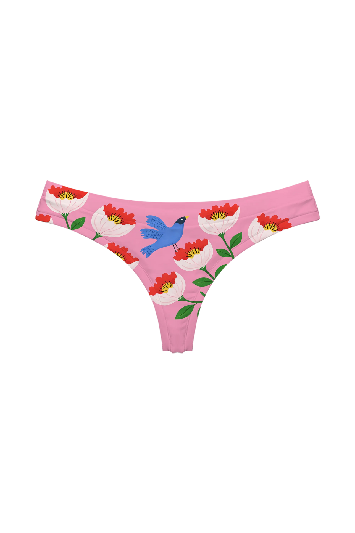 Vase and Bluebird thong, front view