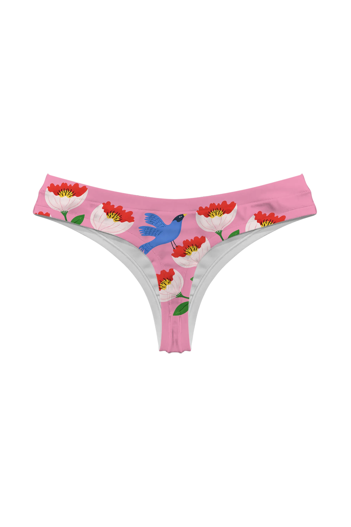 Vase and Bluebird thong, back view