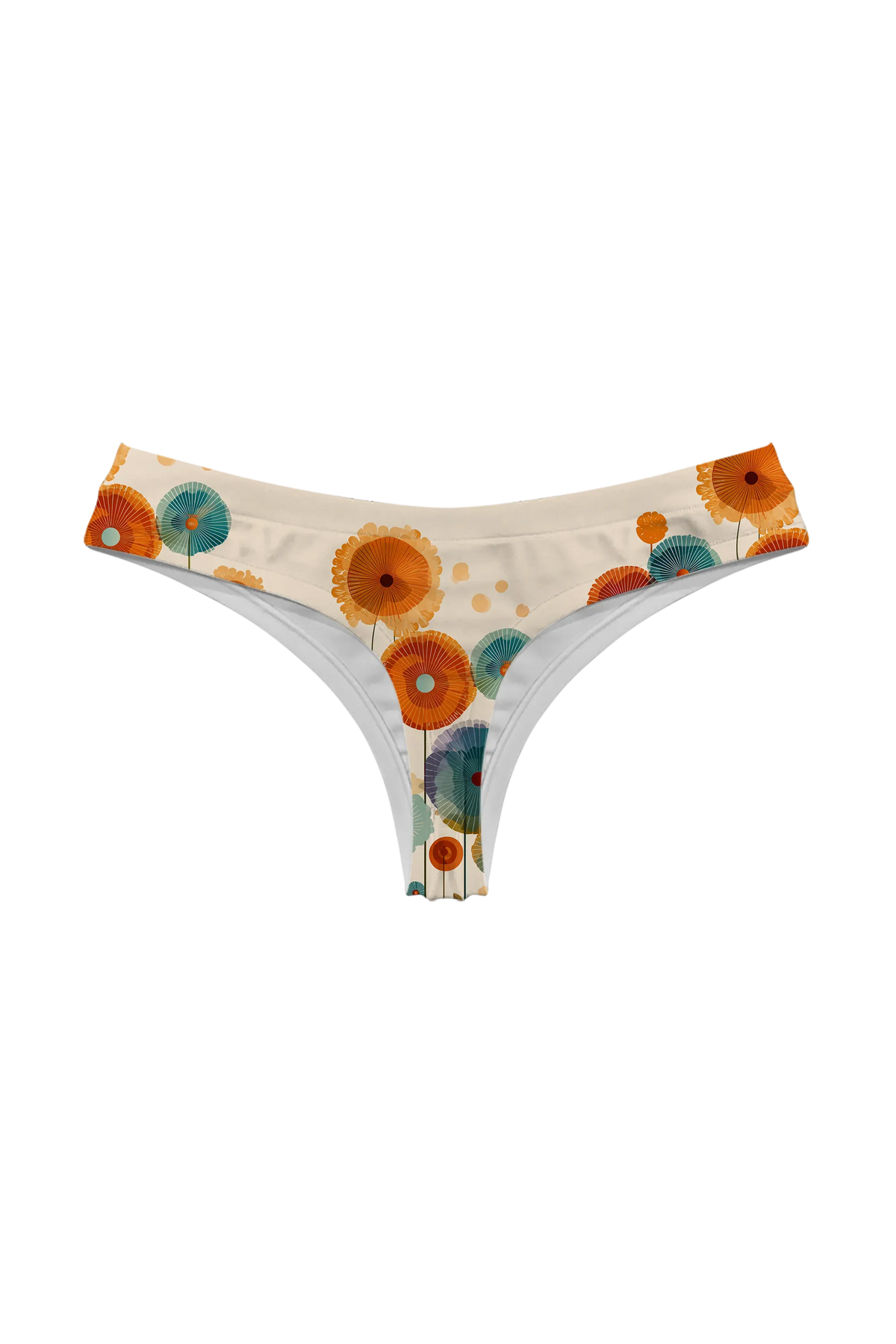 Paper Fan Flowers thong, back view
