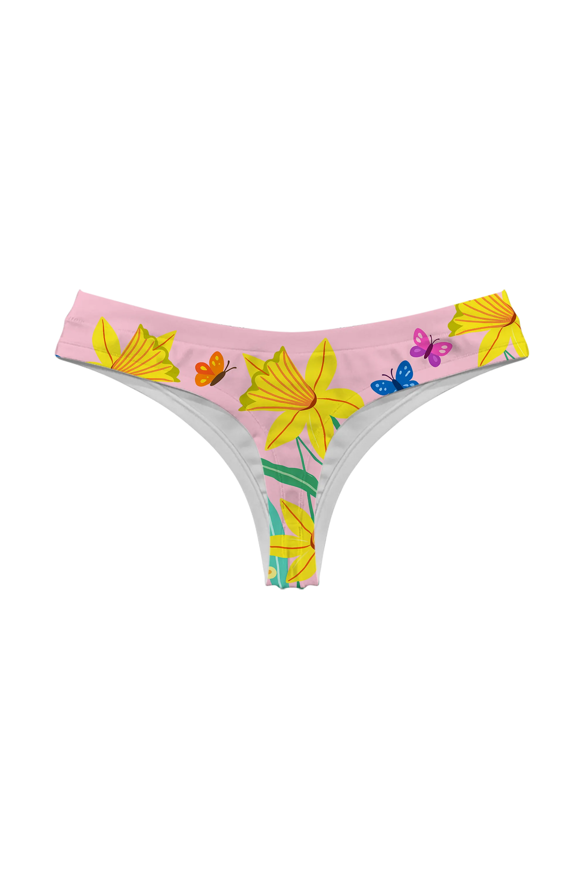 Sunny Daffodils thong, back view
