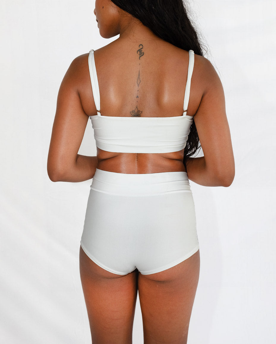 White Tencel High Waist Underwear