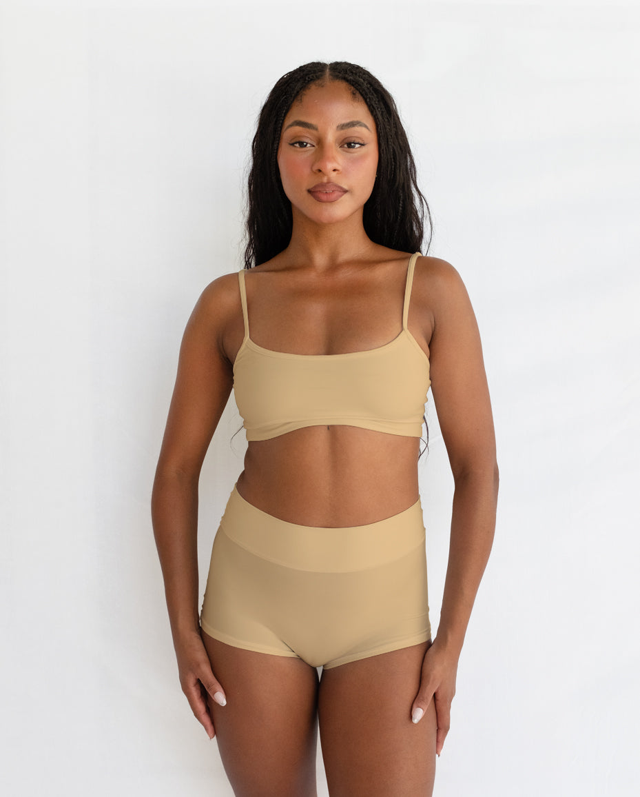 Cream High-Waist Brief Tencel